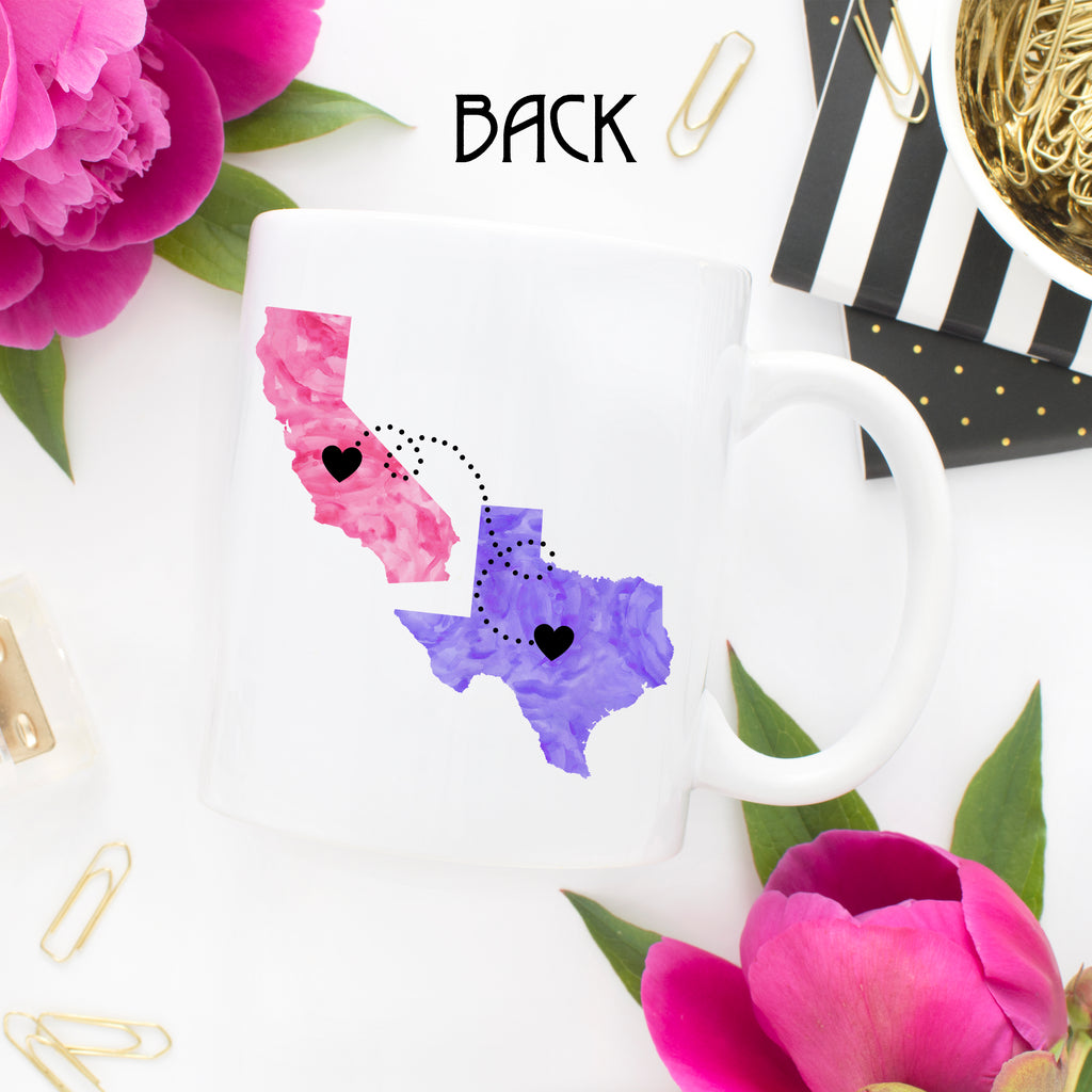 Pink Floral Monogram Ceramic Coffee Mug With Embellished 